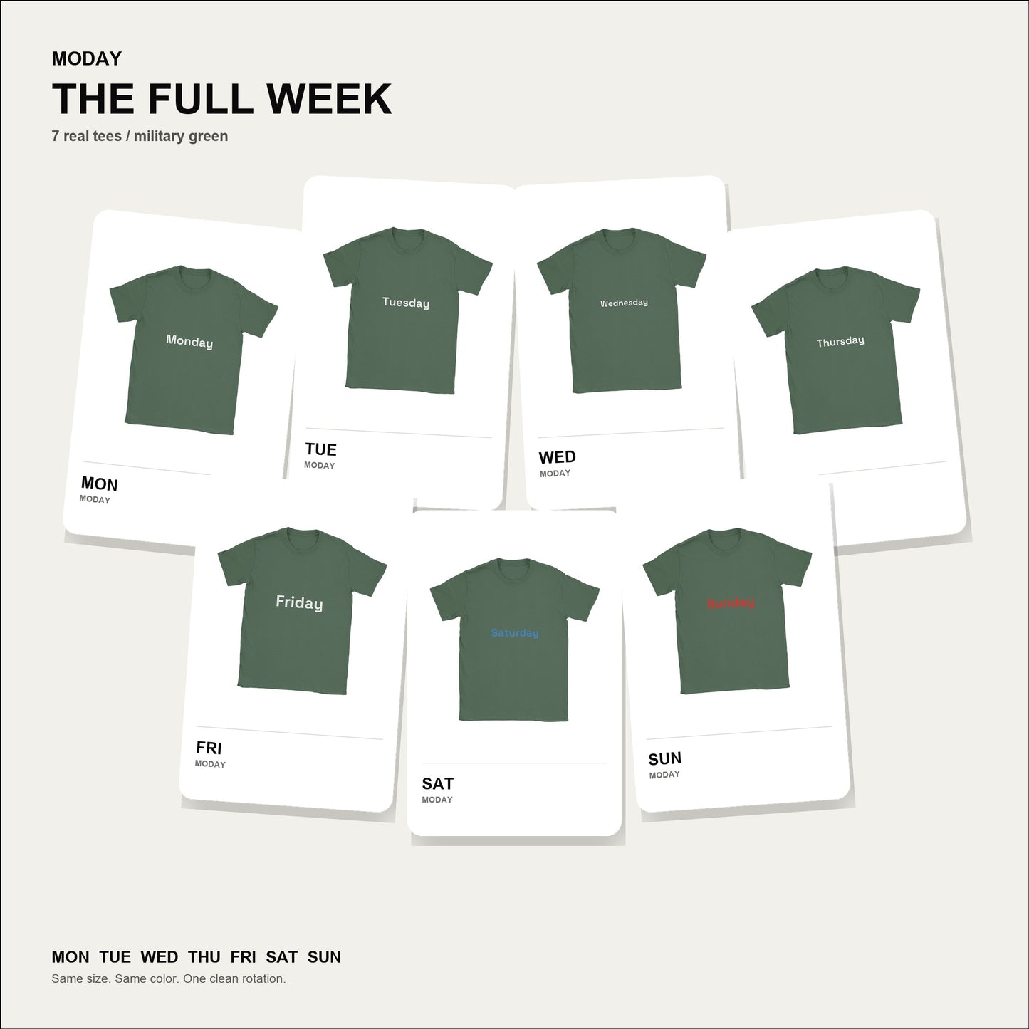 moday-the-full-week-en-spacegrotesk bundle hero ミリタリーグリーン