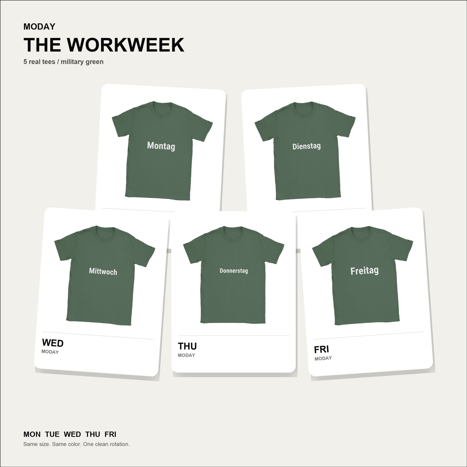 moday-the-workweek-de-robotocond bundle hero ミリタリーグリーン