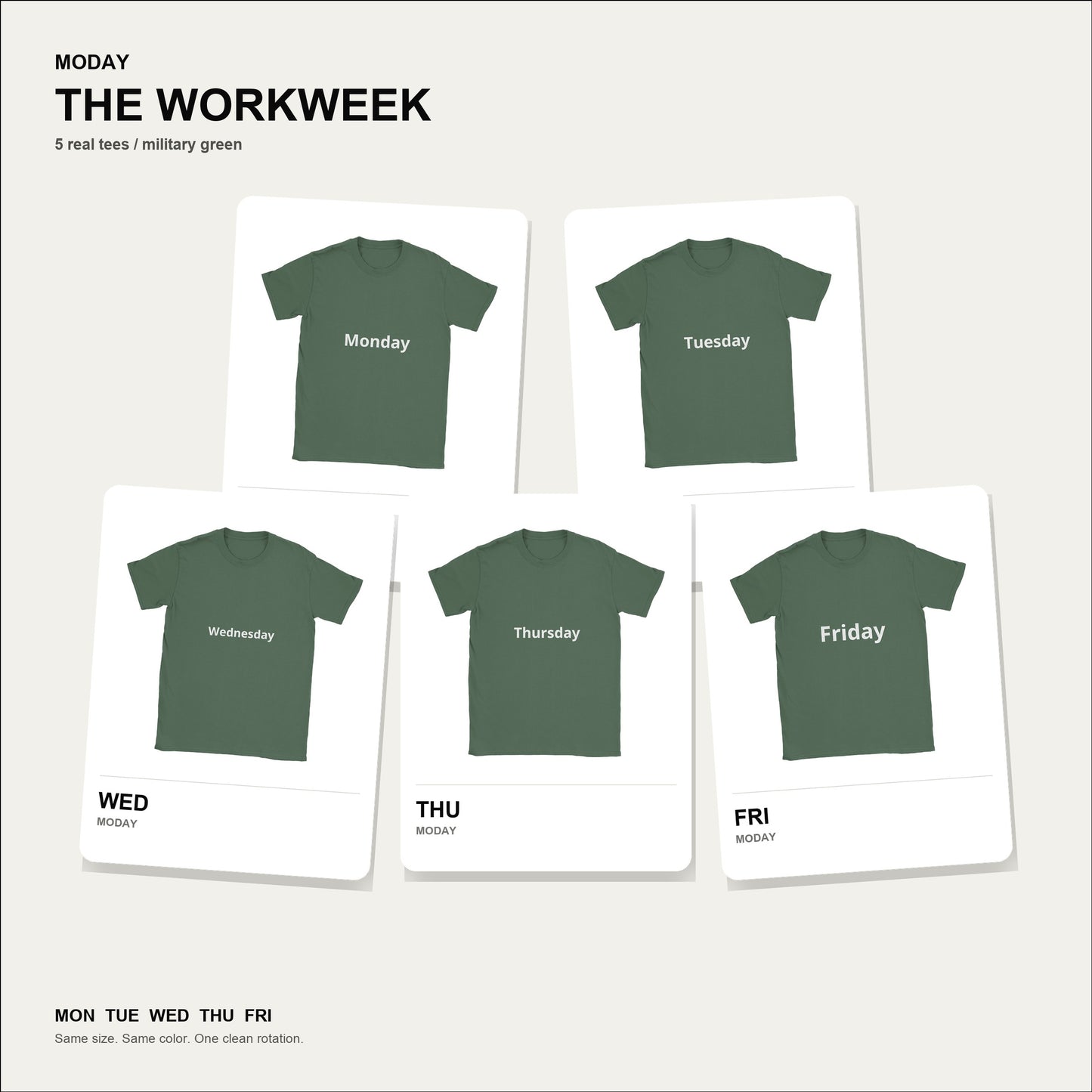 moday-the-workweek-en-notosans_latin bundle hero ミリタリーグリーン