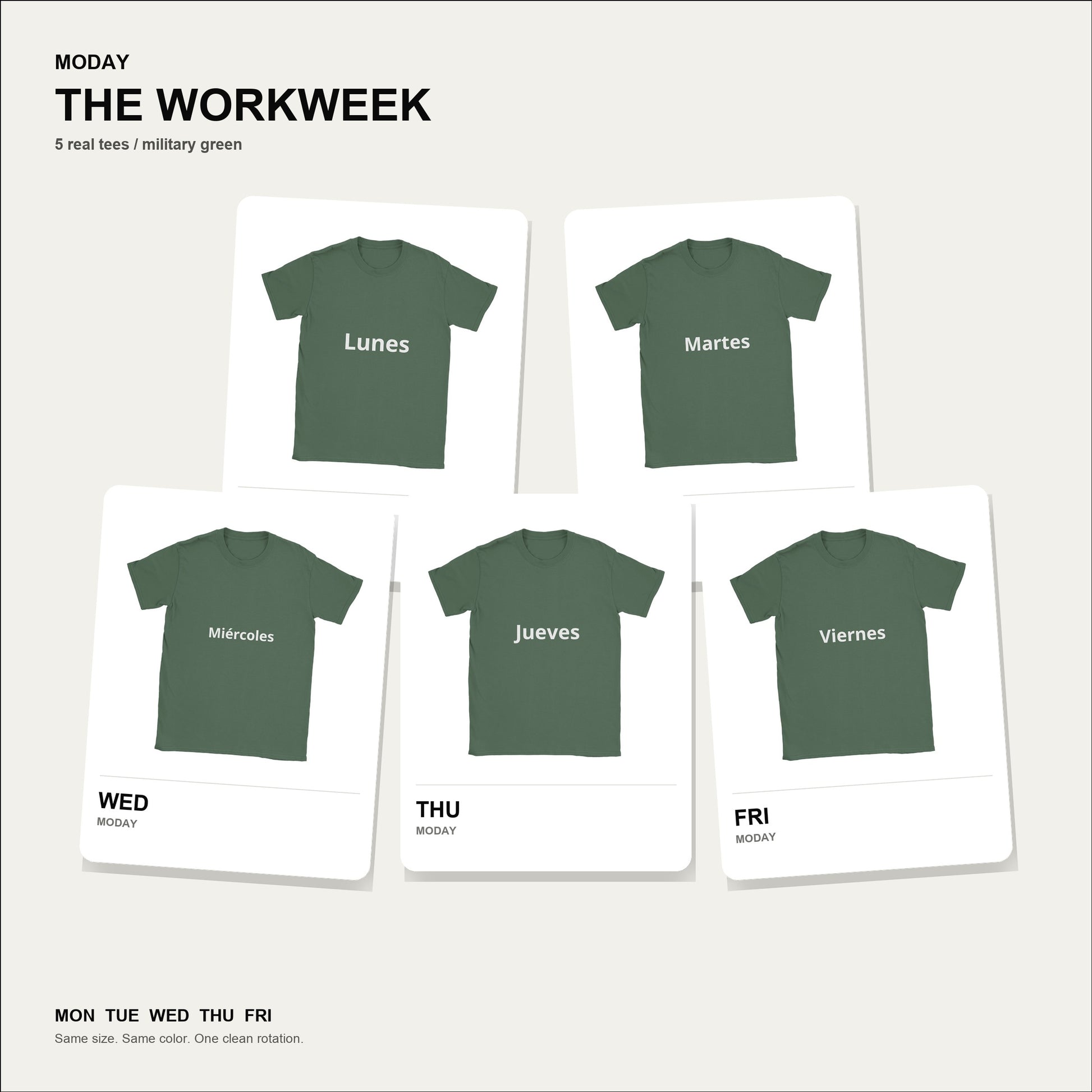 moday-the-workweek-es-notosans_latin bundle hero ミリタリーグリーン
