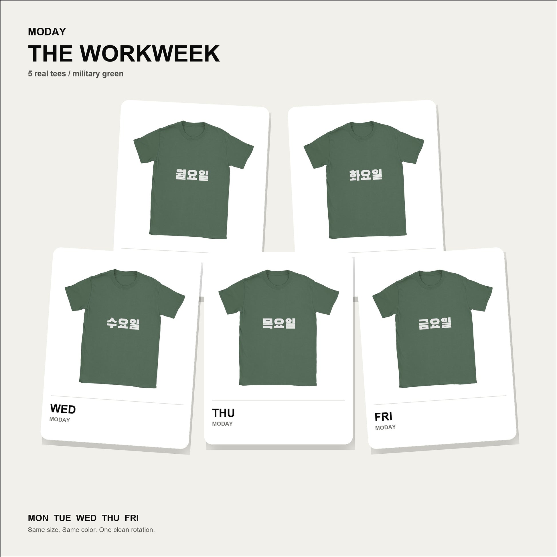 moday-the-workweek-ko-blackhansans bundle hero ミリタリーグリーン